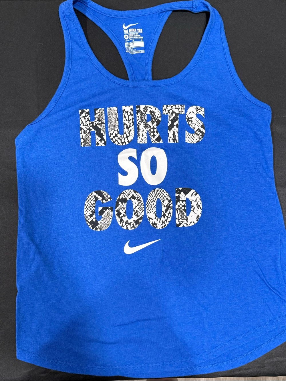 Nike "Hurts So Good" Blue Racerback Tank